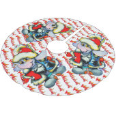 Metalfant Winter Holiday Tree Skirt - wit Kerstboom Rok (Gekanteld)