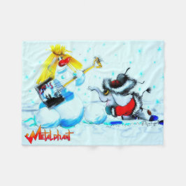 Metalfant Winter Scene Fleece Blanket Deken