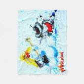 Metalfant Winter Scene Fleece Blanket Deken (Voorkant)