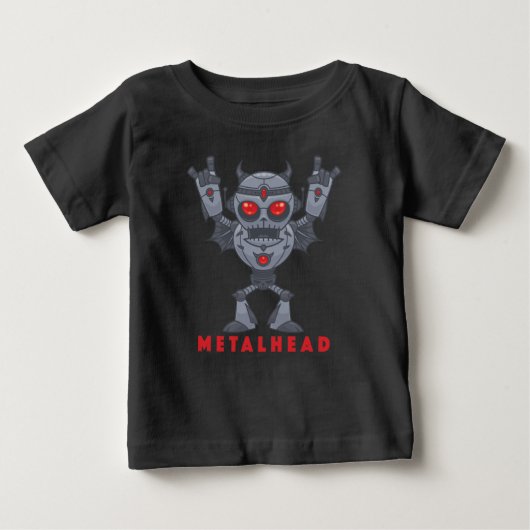 Metalhead - Zware metalen robotaril - met tekst (Voorkant)