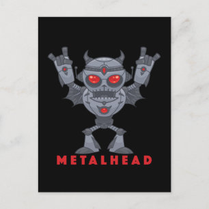 Metalhead - Zware metalen robotaril - met tekst Briefkaart