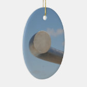 Metalic Blue Skies Keramisch Ornament (Rechts)