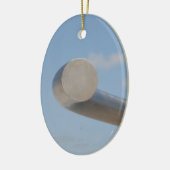 Metalic Blue Skies Keramisch Ornament (Links)