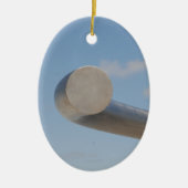 Metalic Blue Skies Keramisch Ornament (Voorkant)