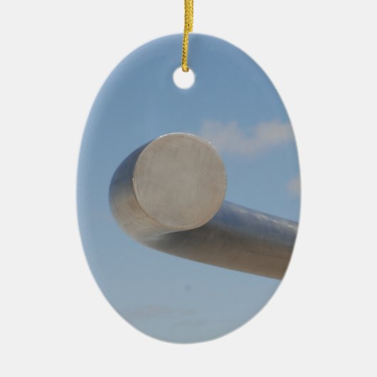 Metalic Blue Skies Keramisch Ornament (Voorkant)