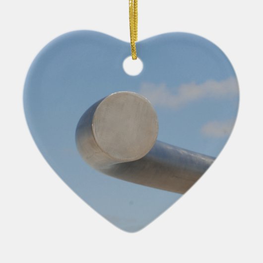 Metalic Blue Skies Keramisch Ornament (Voorkant)