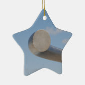 Metalic Blue Skies Keramisch Ornament (Rechts)