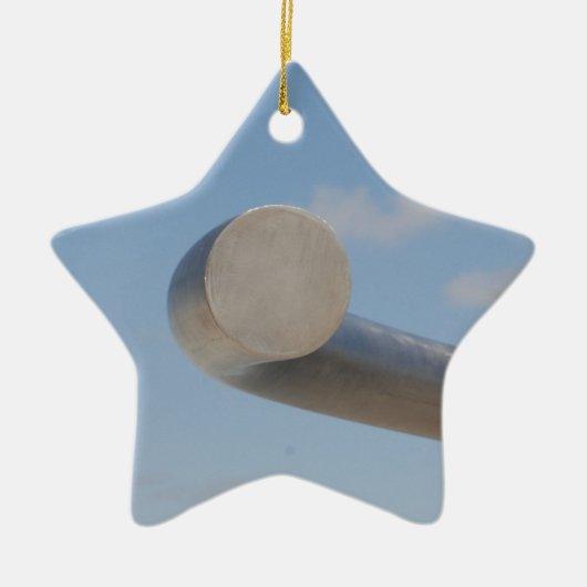 Metalic Blue Skies Keramisch Ornament (Voorkant)