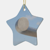 Metalic Blue Skies Keramisch Ornament (Links)