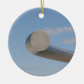 Metalic Blue Skies Keramisch Ornament (Voorkant)