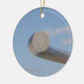 Metalic Blue Skies Keramisch Ornament (Links)