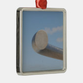 Metalic Blue Skies Metalen Ornament (Rechts)