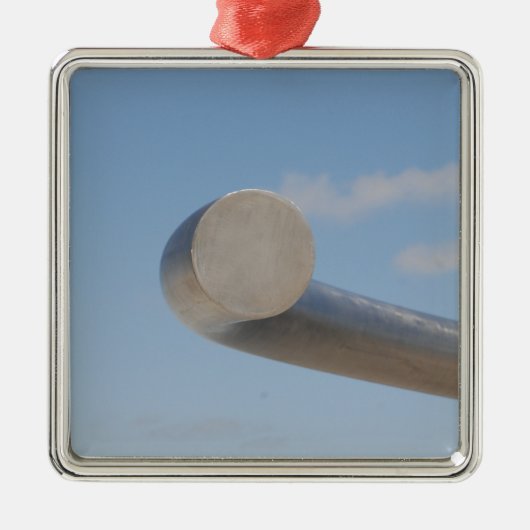 Metalic Blue Skies Metalen Ornament (Voorkant)