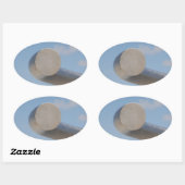 Metalic Blue Skies Ovale Sticker (Vel)