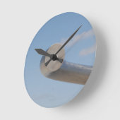 Metalic Blue Skies Ronde Klok (Hoek)