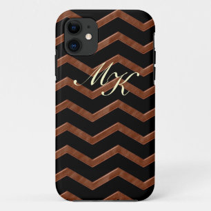 Metalic Bronze Zig Zag Pattern Case-Mate iPhone Case
