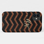 Metalic Bronze Zig Zag Pattern Case-Mate iPhone Case (Achterkant (horizontaal))