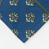 Metalic Fleur de lis (Gold) Fleece Deken (Hoek)