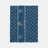 Metalic Fleur de lis (Gold) Fleece Deken (Voorkant)