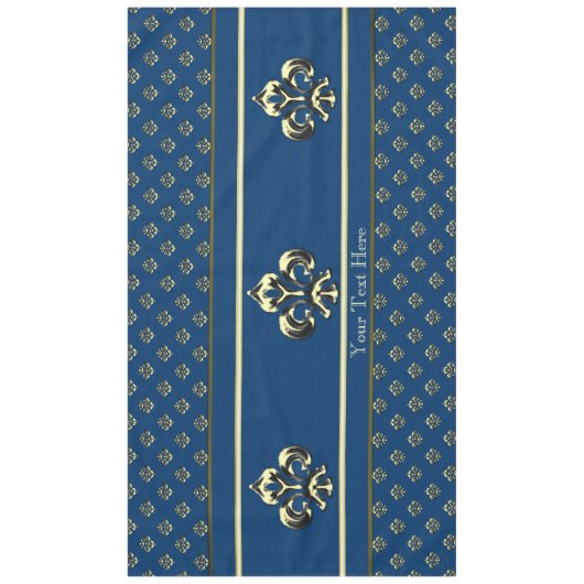 Metalic Fleur de lis (Gold) Tafelkleed (Voorkant)