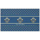 Metalic Fleur de lis (Gold) Tafelkleed (Voorkant (Horizontaal))