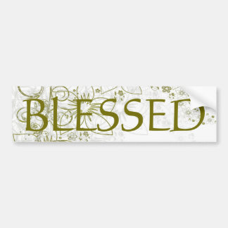Metalic Gold en White Floral Bumpersticker