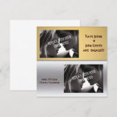 Metalic modern Square Verloving aankondiging (Voorkant / Achterkant)