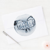 METALIC THUG LIFE RONDE STICKER (Envelop)