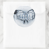 METALIC THUG LIFE RONDE STICKER (Tas)