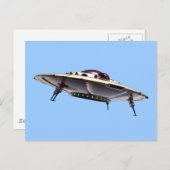 Metalic UFO-Briefkaart Briefkaart (Voorkant / Achterkant)