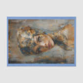 Metalic Vrouw Olieverfschilderij Decoupage Links 1 Tissuepapier (Voorkant)