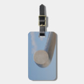 Metalige Blauwe Luchten Bagagelabel (Voorkant verticaal)