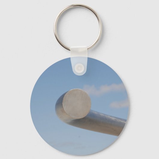 Metalige Blauwe Luchten Sleutelhanger (Voorkant)