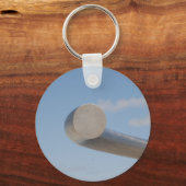 Metalige Blauwe Luchten Sleutelhanger (Voorkant)