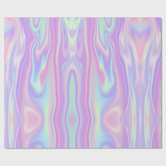 Metalische iriserende regenboogroze Aqua Paars mei Cadeaupapier (Vlak)