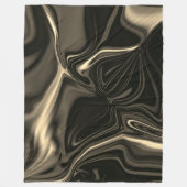 Metalische sepia-golvingen boven donkere achtergro fleece deken (Voorkant)