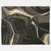 Metalische sepia-golvingen boven donkere achtergro fleece deken (Voorkant (Horizontaal))