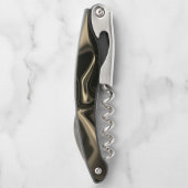 Metalische sepia-golvingen boven donkere achtergro kurkentrekker (Achterkant)