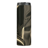 Metalische sepia-golvingen boven donkere achtergro thermosbeker (Achterkant)
