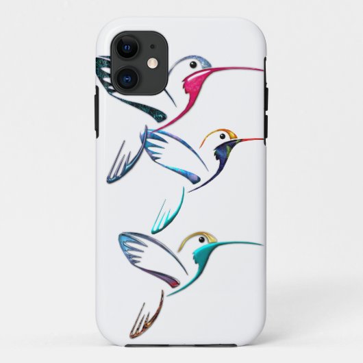 Metalische tropische vogels Case-Mate iPhone case (Achterkant)