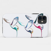 Metalische tropische vogels Case-Mate iPhone case (Achterkant (horizontaal))