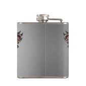 Metalized Owl Art Heupfles (Achterkant)