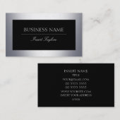 Metall Black Visitekaartje (Voorkant / Achterkant)