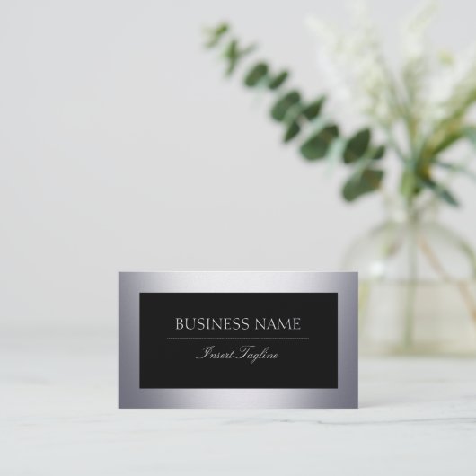 Metall Black Visitekaartje (Staand voorkant)
