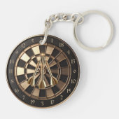 Metall Dartboard mit Bulle - golden Bull Sleutelhanger (Achterkant)