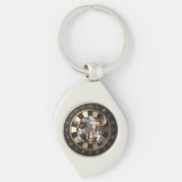 Metall Dartboard mit Bulle - golden Bull Sleutelhanger