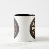 Metall Dartboard mit Bulle - golden Bull Tweekleurige Koffiemok (Center)