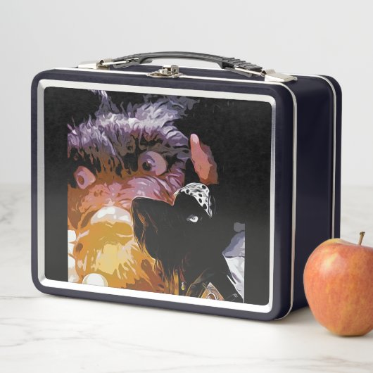 Metall Lunchbox Black-Serie Vintage Style (In situ)