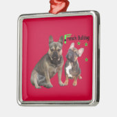 Metall Ornament französische Bulldoggen (Links)
