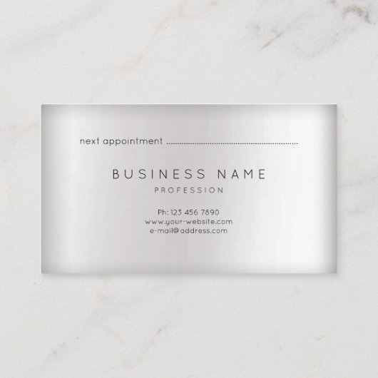 Metalli Roos Gold Copper Marble Appointment Silver Afsprakenkaartje (Achterkant)